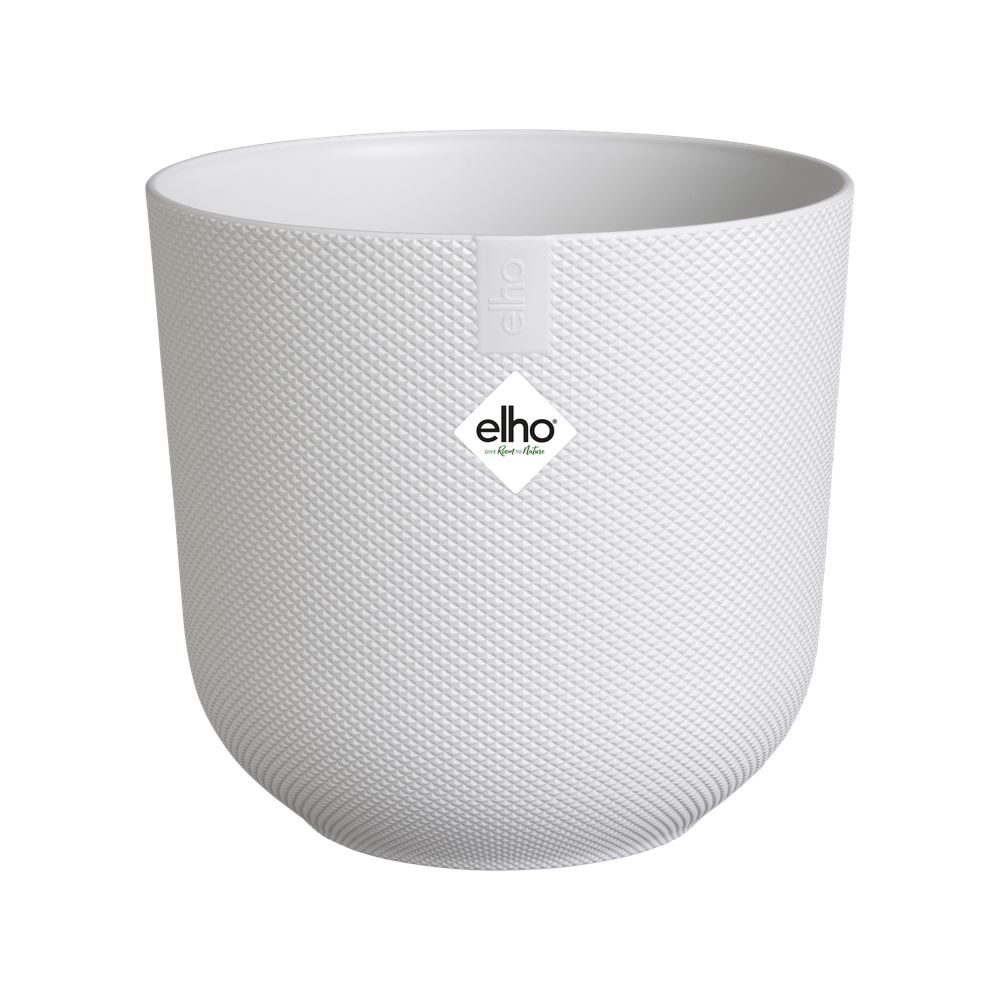elho Jazz Rond 16 - Zijdewit (Wit) - Ø 17 x H 15 cm - Ideaal voor binnen - 100% gerecycled