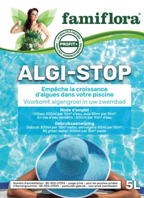 Famiflora Algi-Stop liquid 5L - Against algae growth in the pool!