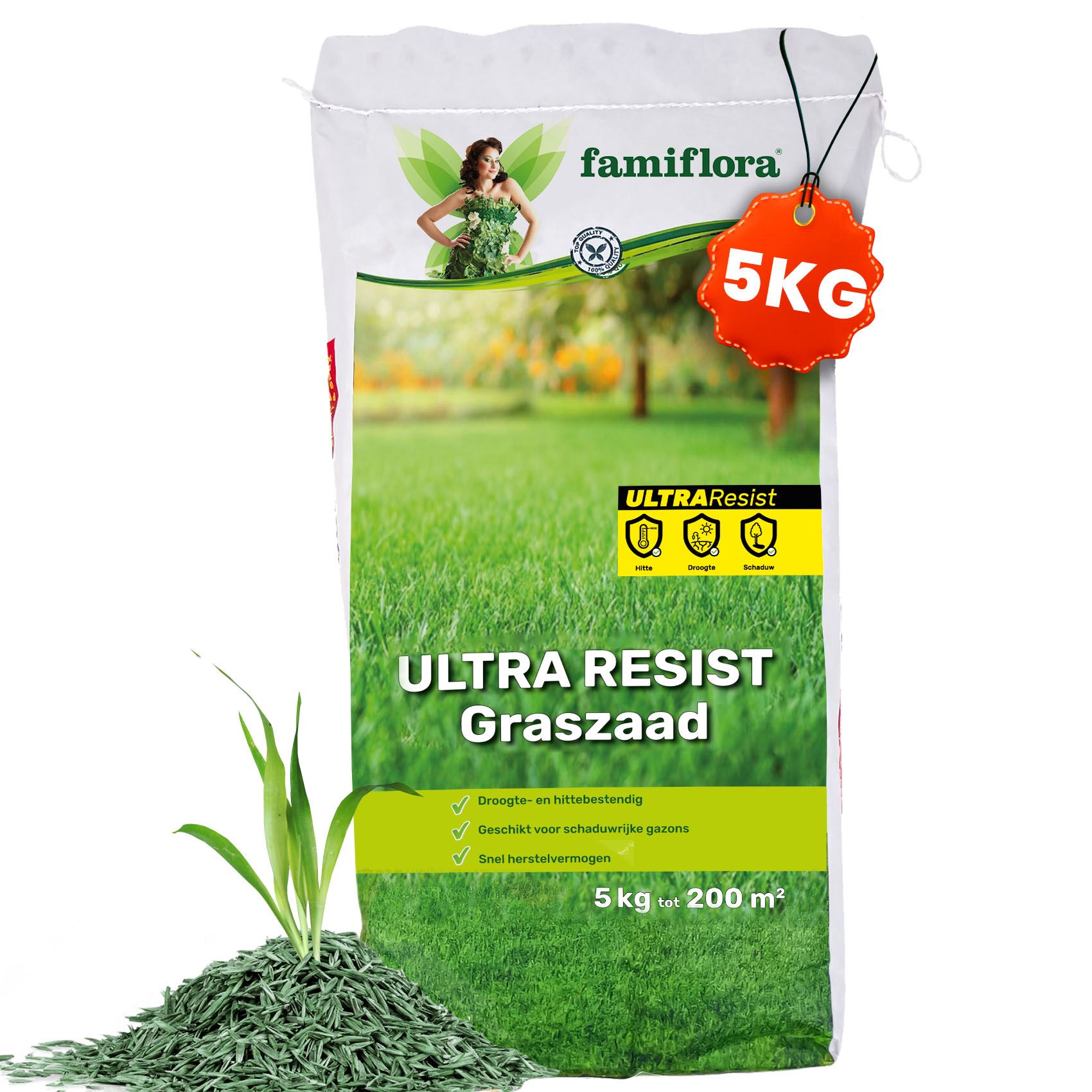 Famiflora Ultra resist semences de gazon 5 kg (jusqu'à 200 m²)