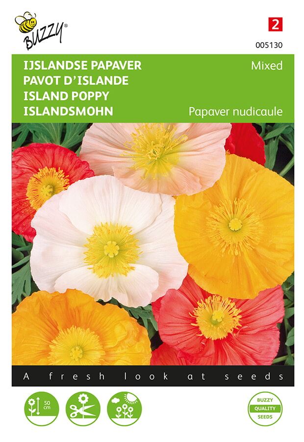 Buzzy-Papaver-IJslandse-Excelsior-gemengd