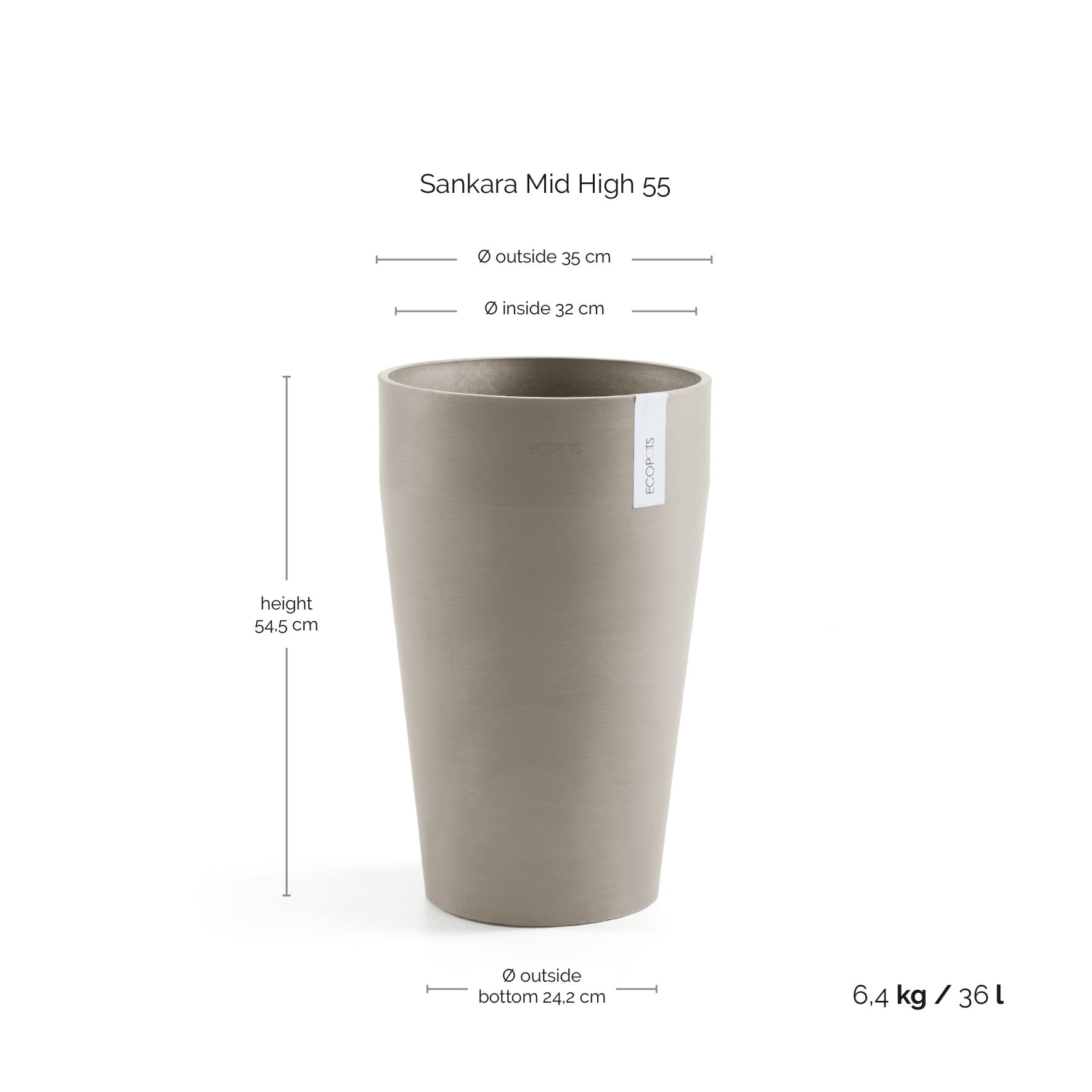 Ecopots-sankara-high-taupe-35-cm-H55-cm