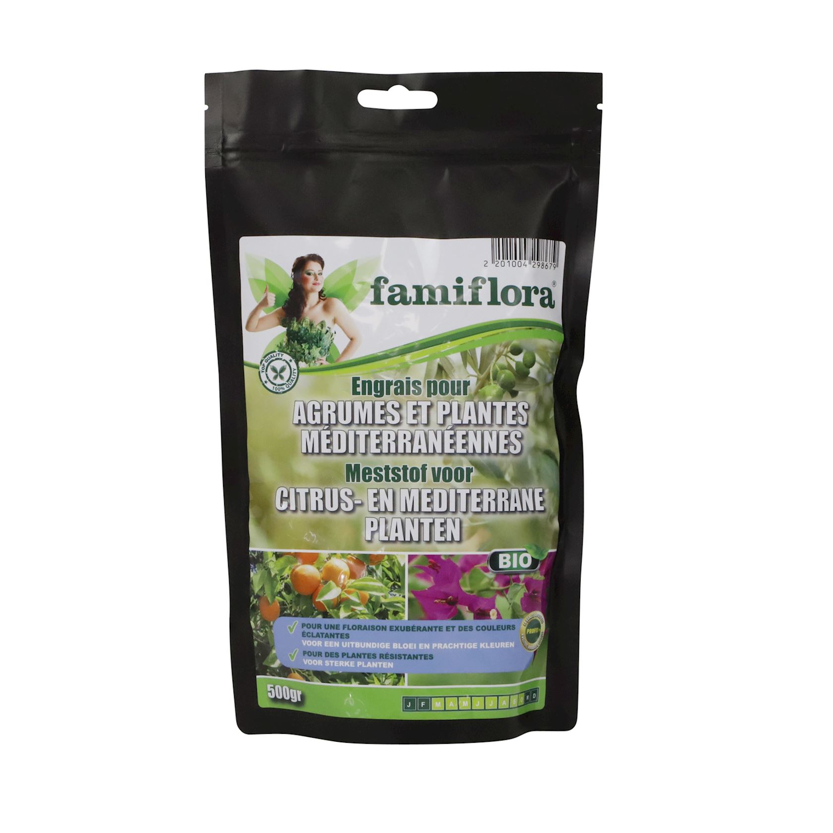 Famiflora engrais pour agrumes et plantes méditerranéennes 500 gr (Bio)