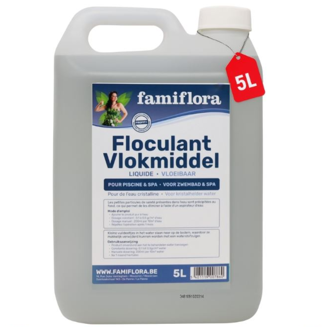 Famiflora Flocculant liquid 5L - liquid flocculant for crystal clear water!