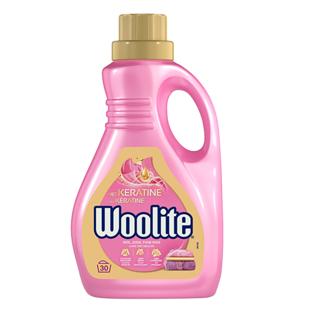 Woolite Vloeibaar Wasmiddel Delicate - Met Keratine - Gekleurde was - 1,5L (30 Wasbeurten)