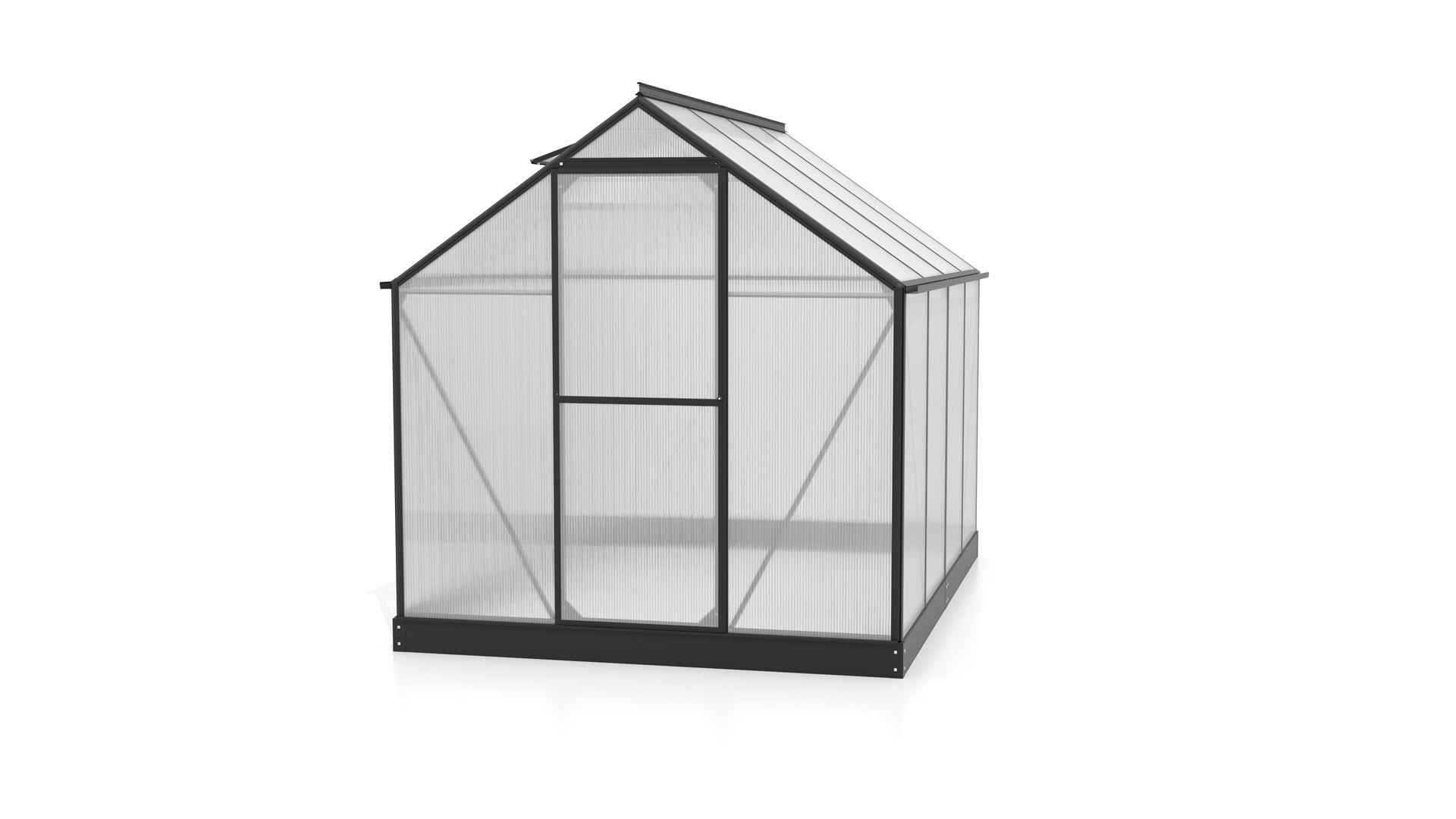 Triton-5000-HKP-6mm-zwart-Polycarbonaat-serre-Vrijstaand-B190-4-x-L253-5-x-H207-cm