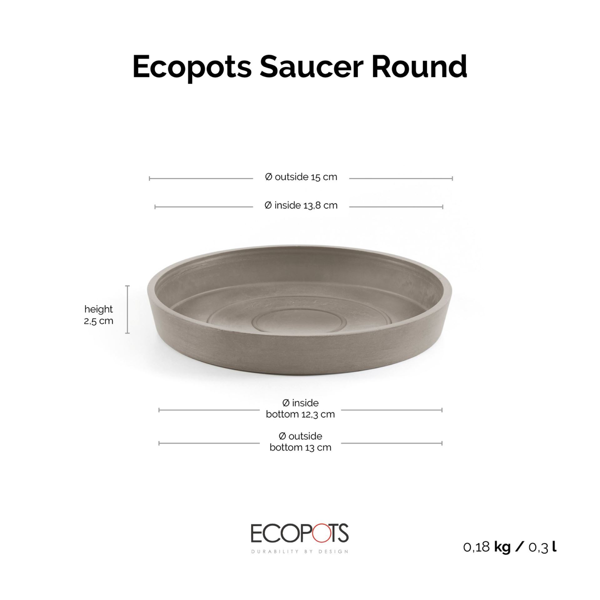 Ecopots-stockholm-mini-onderschotel-rond-taupe-15-cm-H2-5-cm
