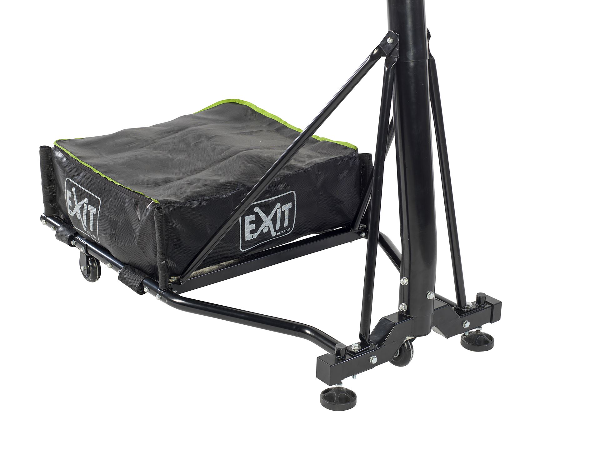 EXIT-Galaxy-verplaatsbaar-basketbalbord-op-wielen-met-dunkring-groen-zwart