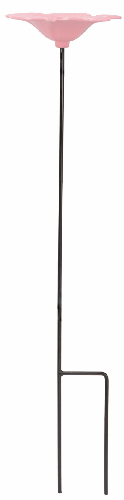 Bûten Gift Feeder Stake Malva Vogelvoederschaal - 72 cm - Roze - Metaal