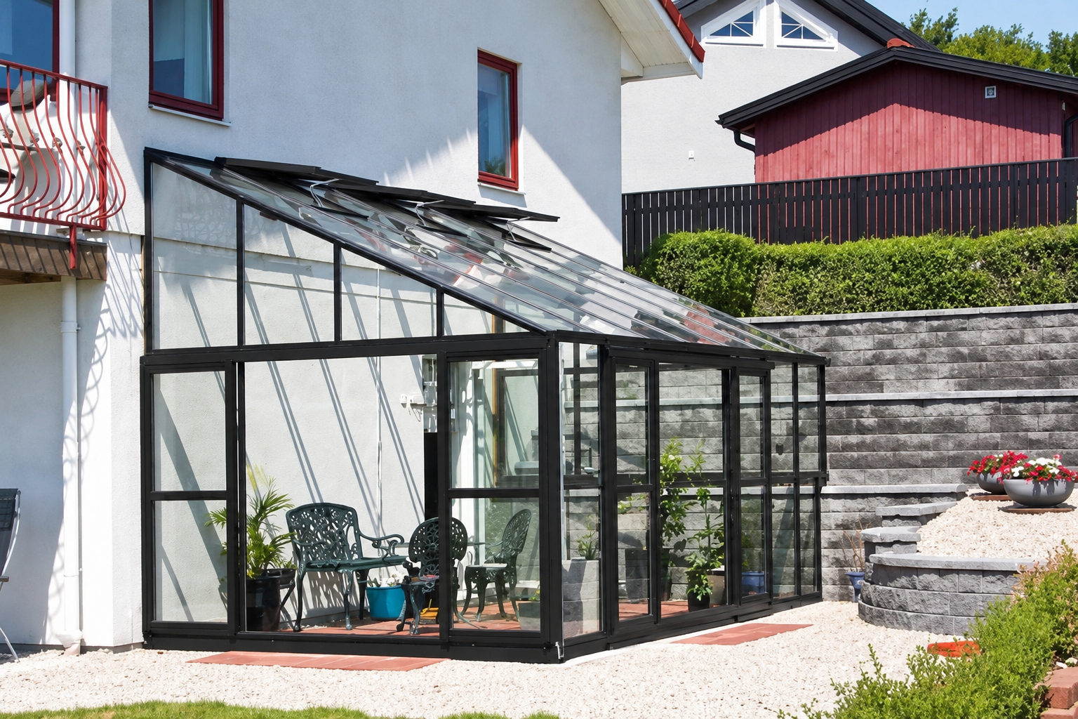 Filclair Culti-Luxx muurserre - 3,00 x 4,50m - Zwart