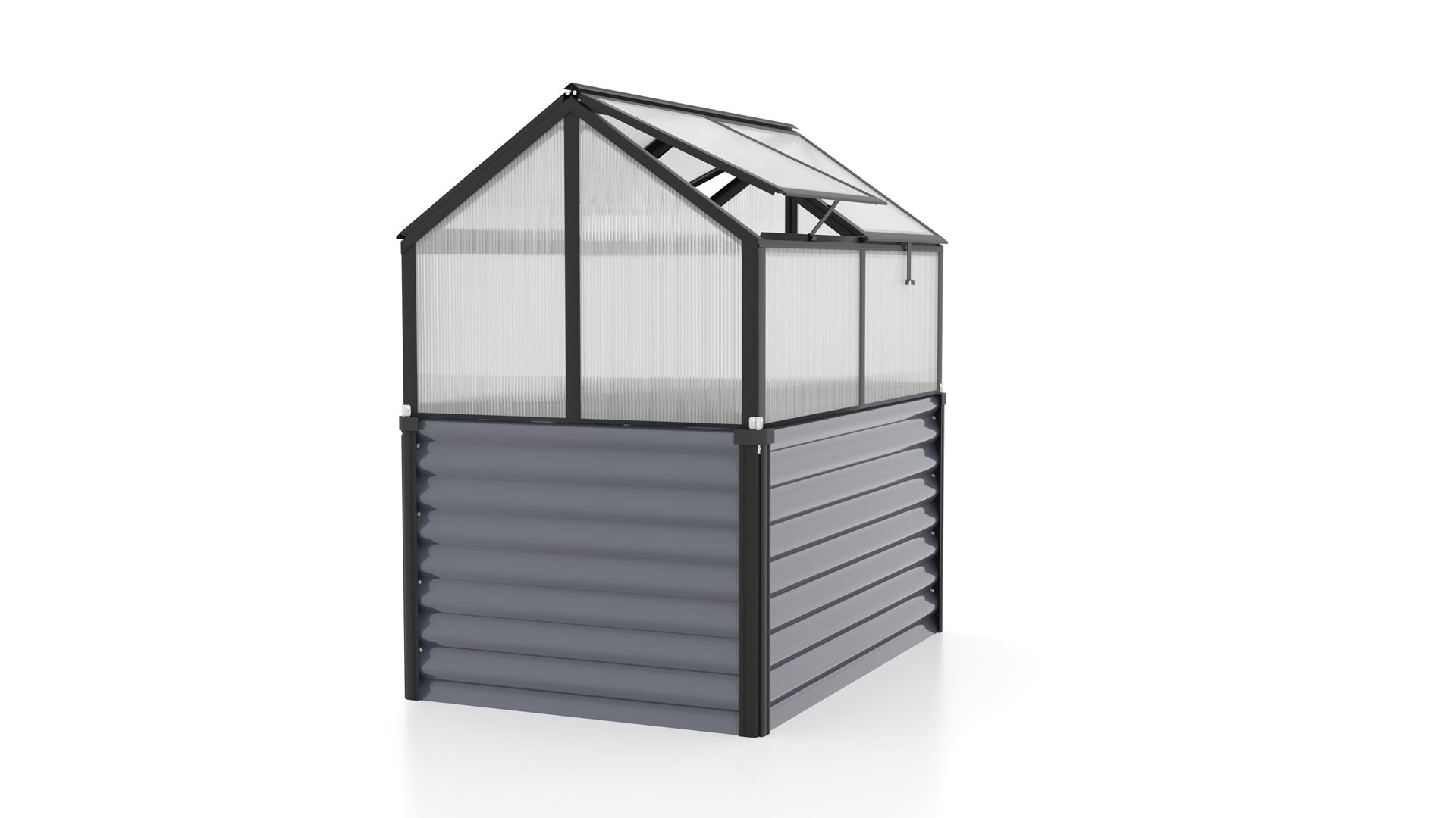 Verhoogde-miniserre-Gamma-HKP4-graniet-zwart-Polycarbonaat-Miniserre-Verhoogd-zaaibed-B85-x-L123-6-x-H134-5-cm