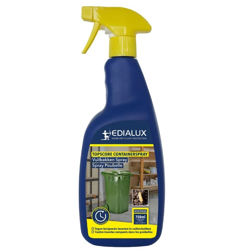 Edialux Topscore vuilnisbakkenspray - 750ml - Tegen kruipende insecten in afvalcontainers