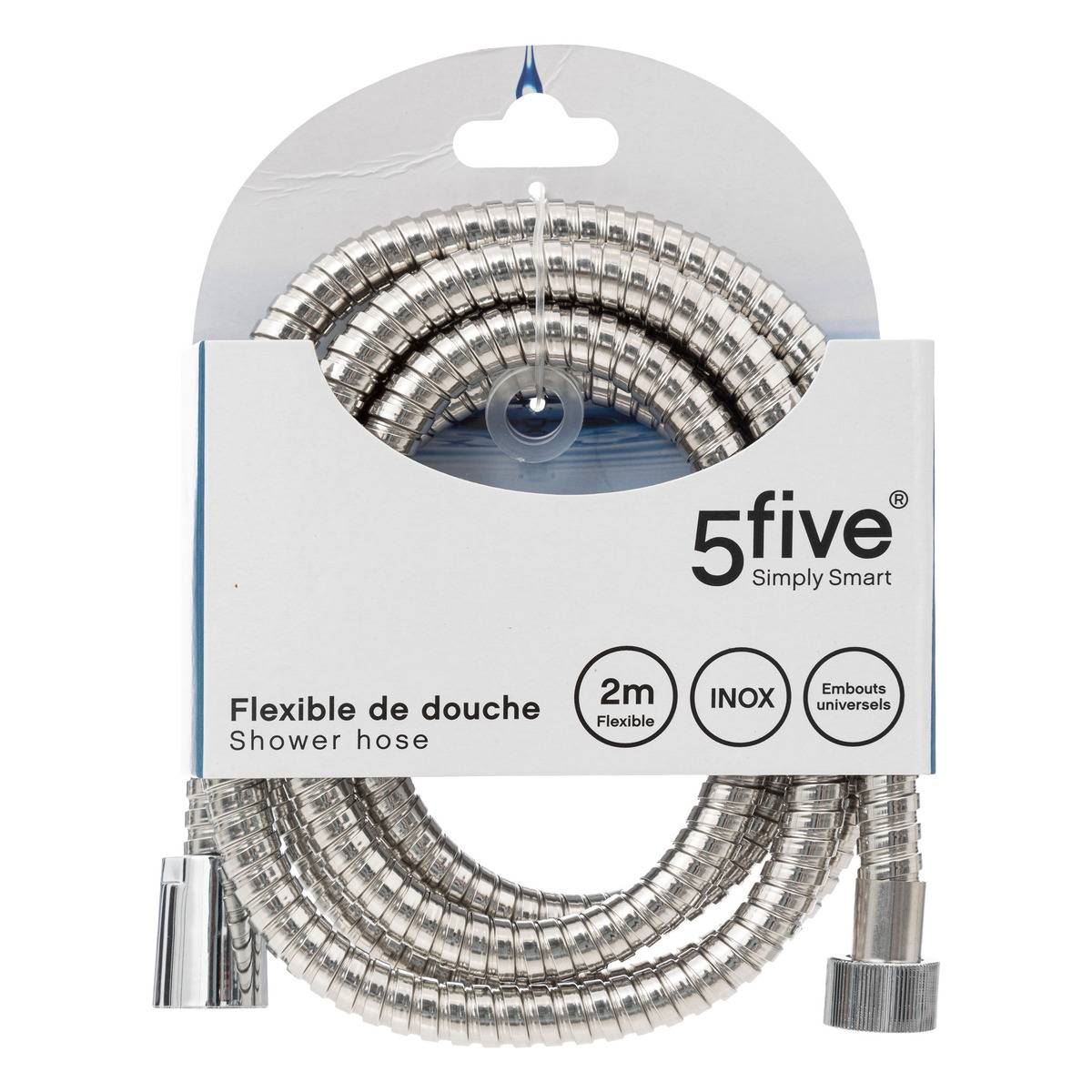 Tuyau flexible en acier inoxydable 200 cm - Dimensions de l'embout : D. 2.3 x H. 200 cm