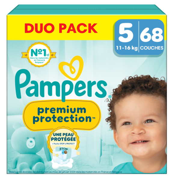 Pampers Premium Protection diapers - Size 5 (11-16kg) - 68 pieces - Economy pack