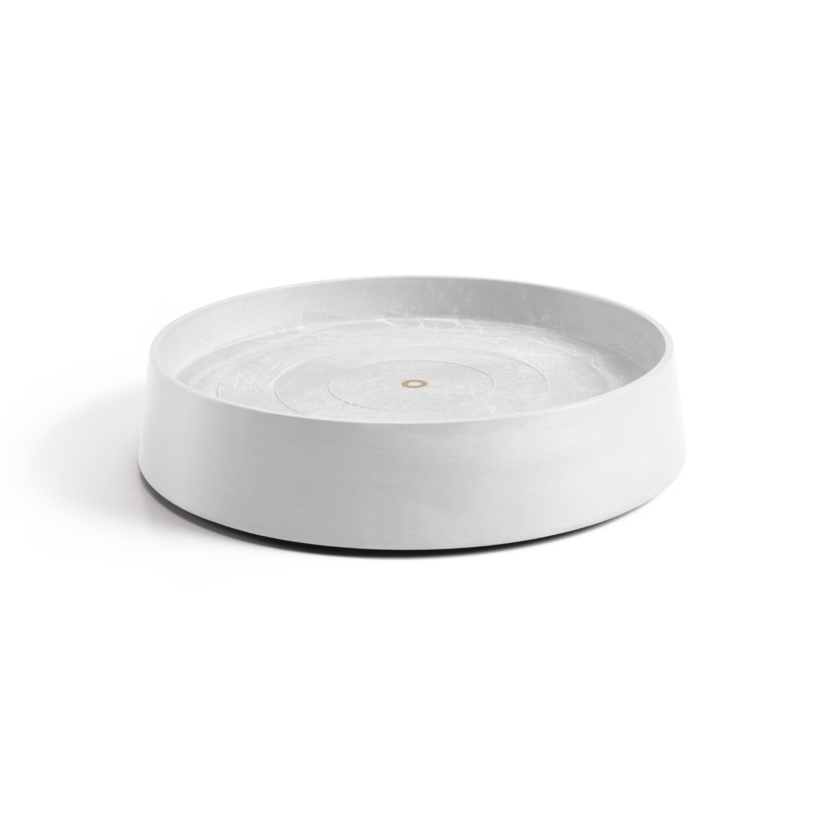 Ecopots onderschotel op wielen Oslo - Rond - Pure White - Diameter 50 x H10,5 cm