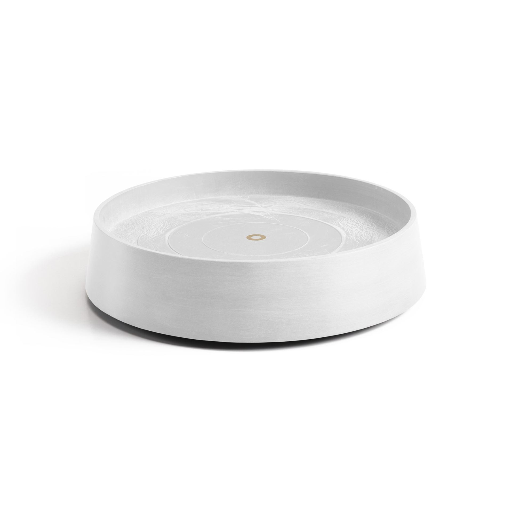 Ecopots onderschotel op wielen Oslo - Rond - Pure White - Diameter 41 x H9,5 cm