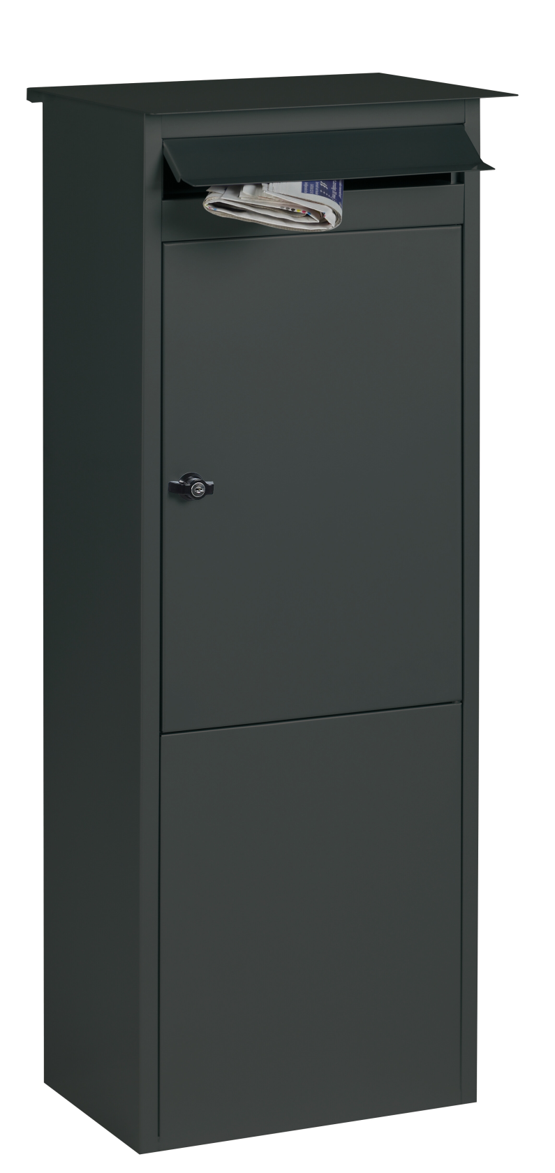 Practo Garden frankfurt matt black matt black - Freestanding mailbox - 29x38x100cm - RAL 9005 MAT