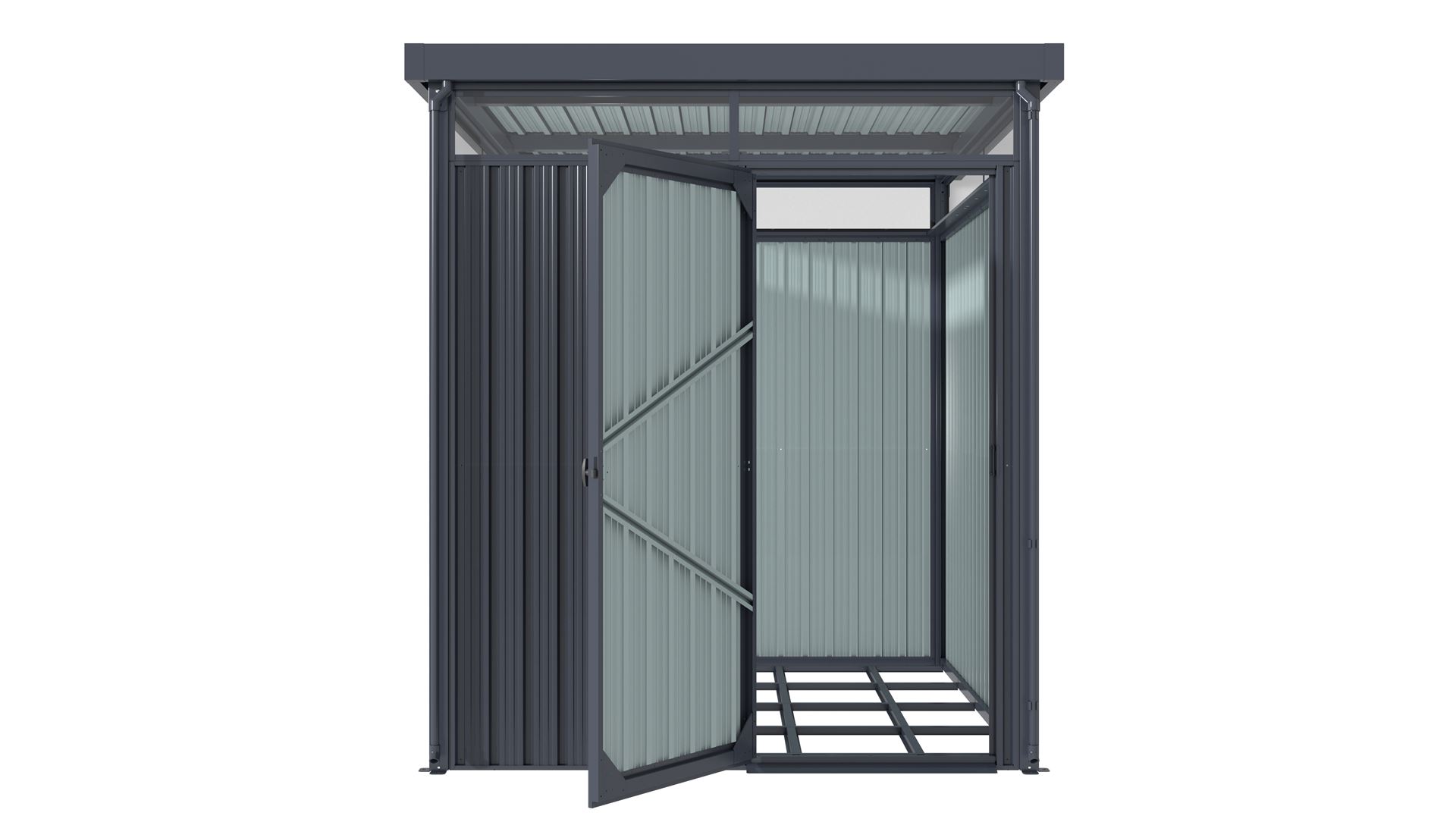 Tuinberging-Rheinfelden-78-antraciet-matt-Tuinberging-metaal-B190-x-L233-x-H226-cm