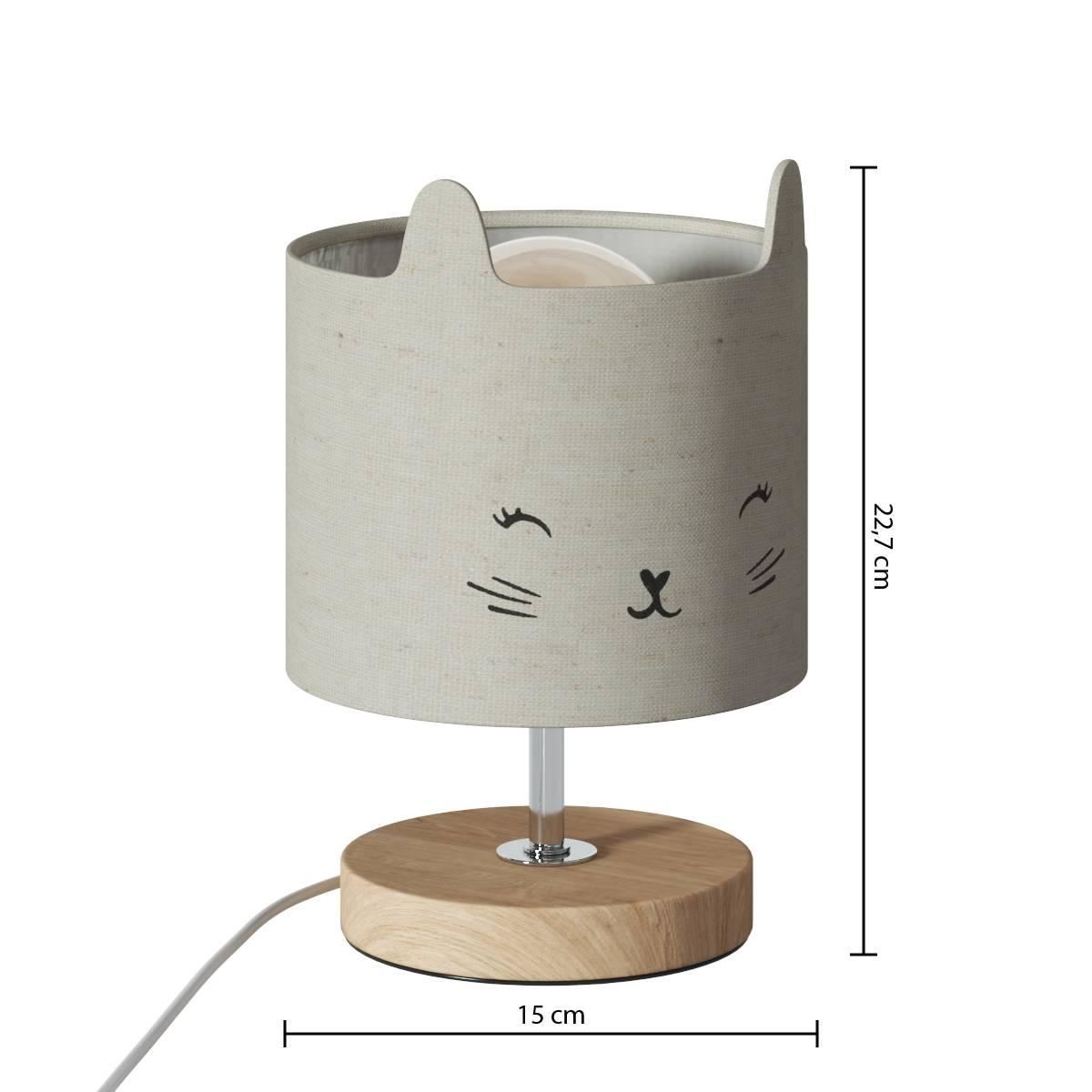 Tafellamp-H21cm-kat-grijs