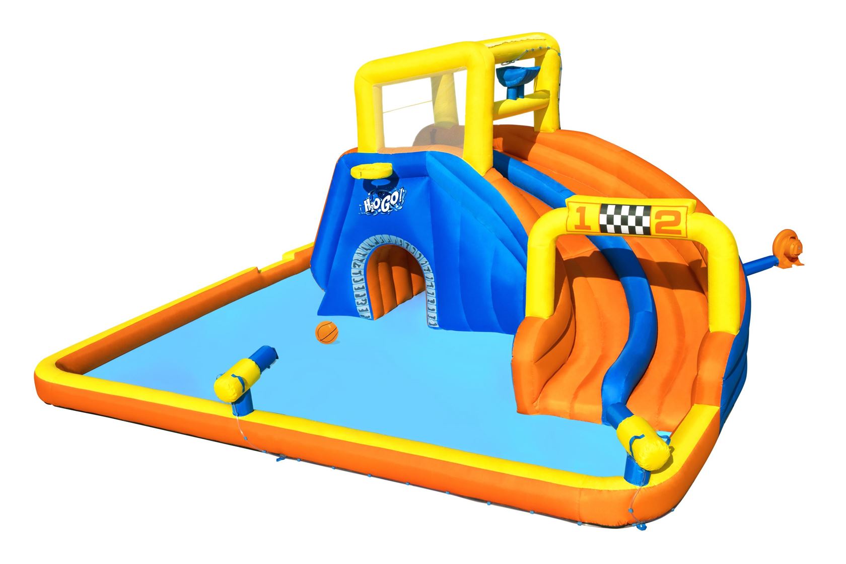 Bestway opblaasbaar waterpark H2OGO! Super Speedway - L551 x B502 x H265 cm