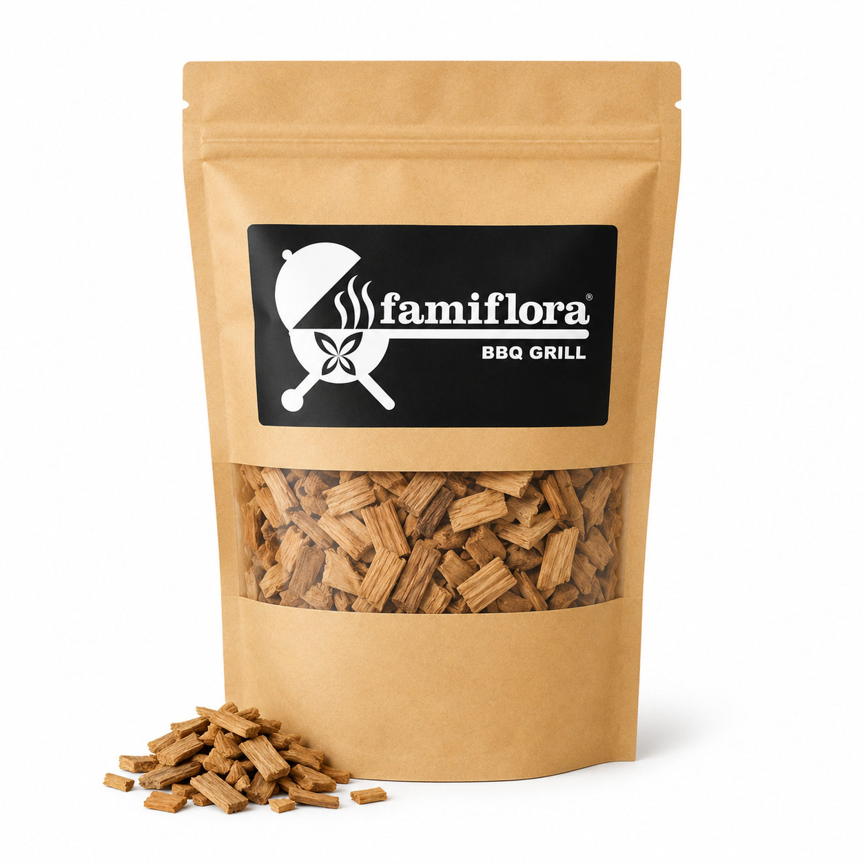 Famiflora BBQ smoke chips - Bois de barrique de Cognac - 500 grammes