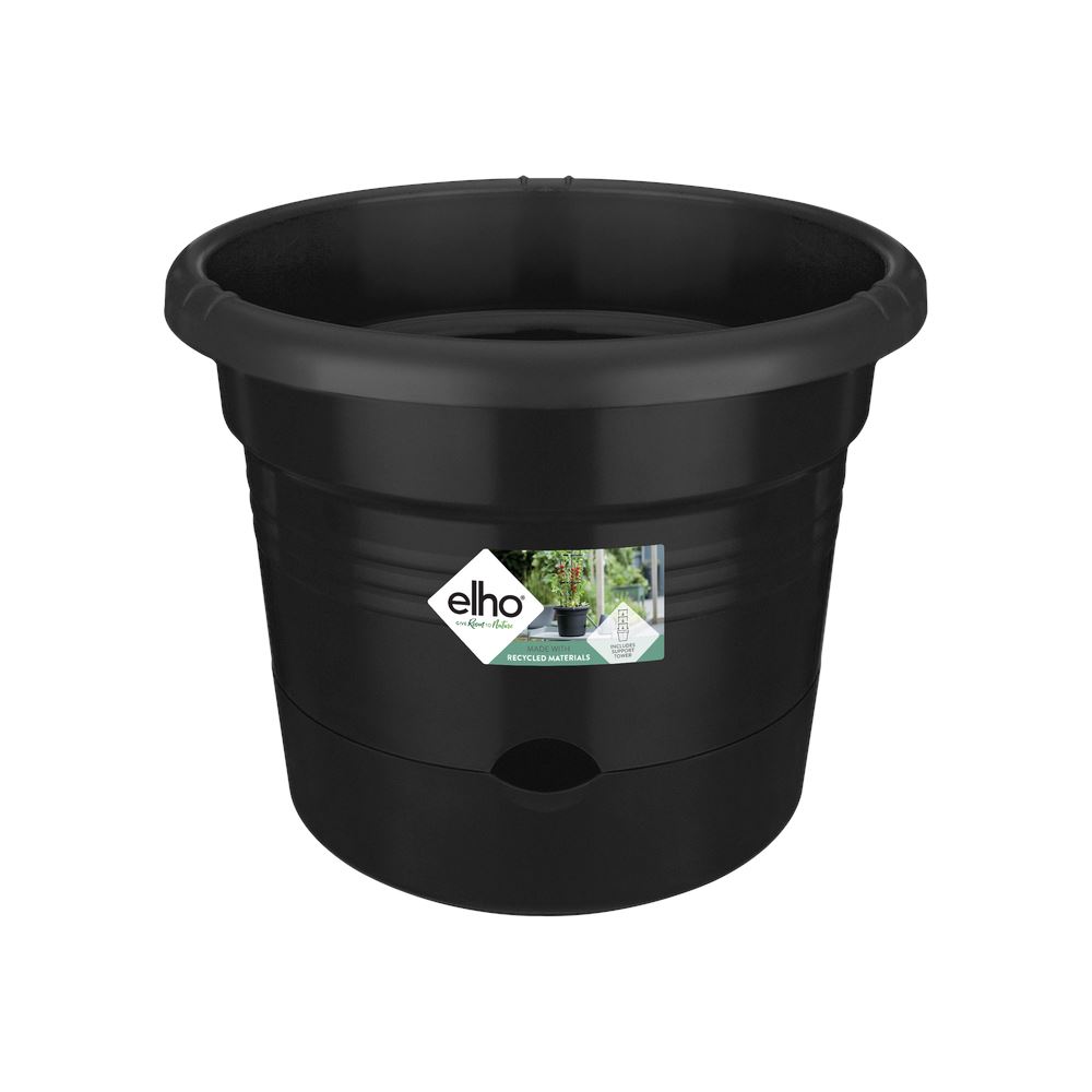 elho Green Basics Tomato Pot 33 - Living black (Black) - Ø 34 x H 26 cm - Idéal pour l'extérieur - 100% recyclé