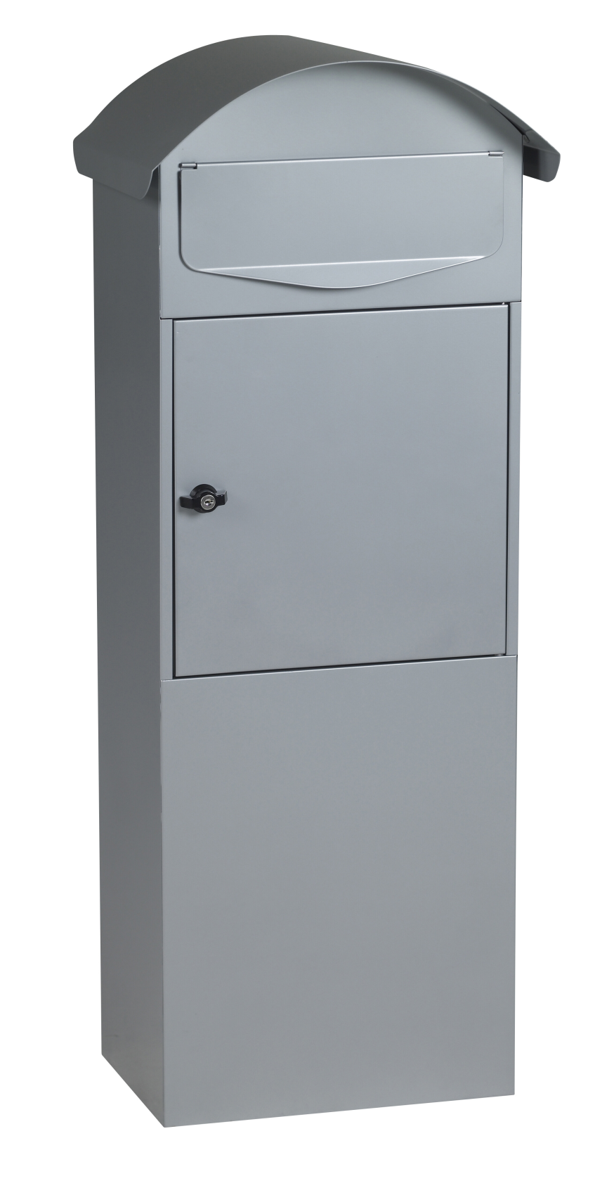 Practo Garden berlin matte gray matte gray - Freestanding mailbox - 29x38.6x100.5cm - Pantone 425C
