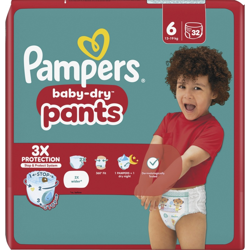 Pampers Baby-Dry Pants - maat 6 - 32 luierbroekjes (13-19kg) Comfort and Protect