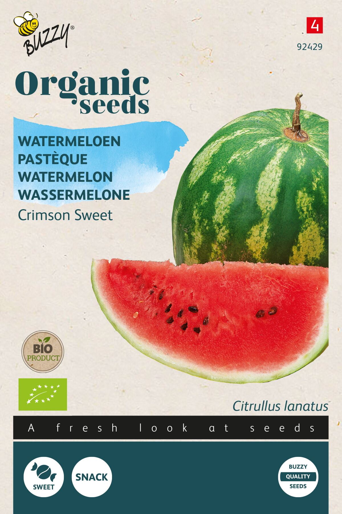 Melon d'eau biologique Crimson Sweet