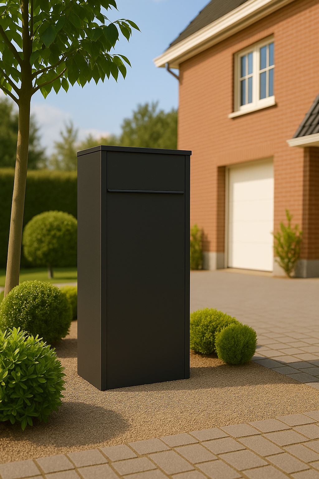 Pakketbrievenbus-BLOC-XL-zwart-cijferslot-105x39x27cm