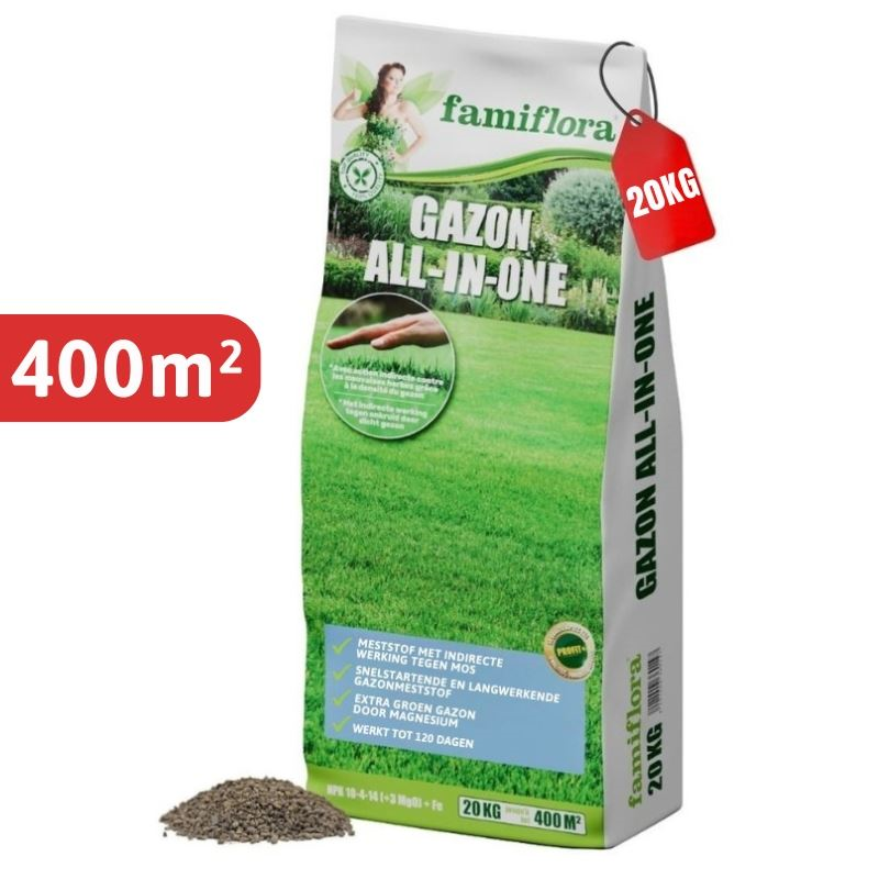 Famiflora lawn fertilizer 20 kg for 400m² - All-in-One
