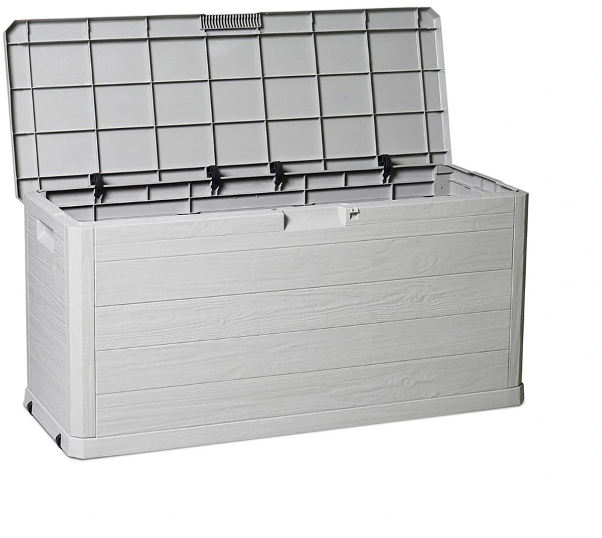 Toomax Woody's Cushion Box - 280L - Warm Grey - Design - Inside size 112 x 39.5 x 52.5 cm - Outside size 117 x 45 x 56 cm