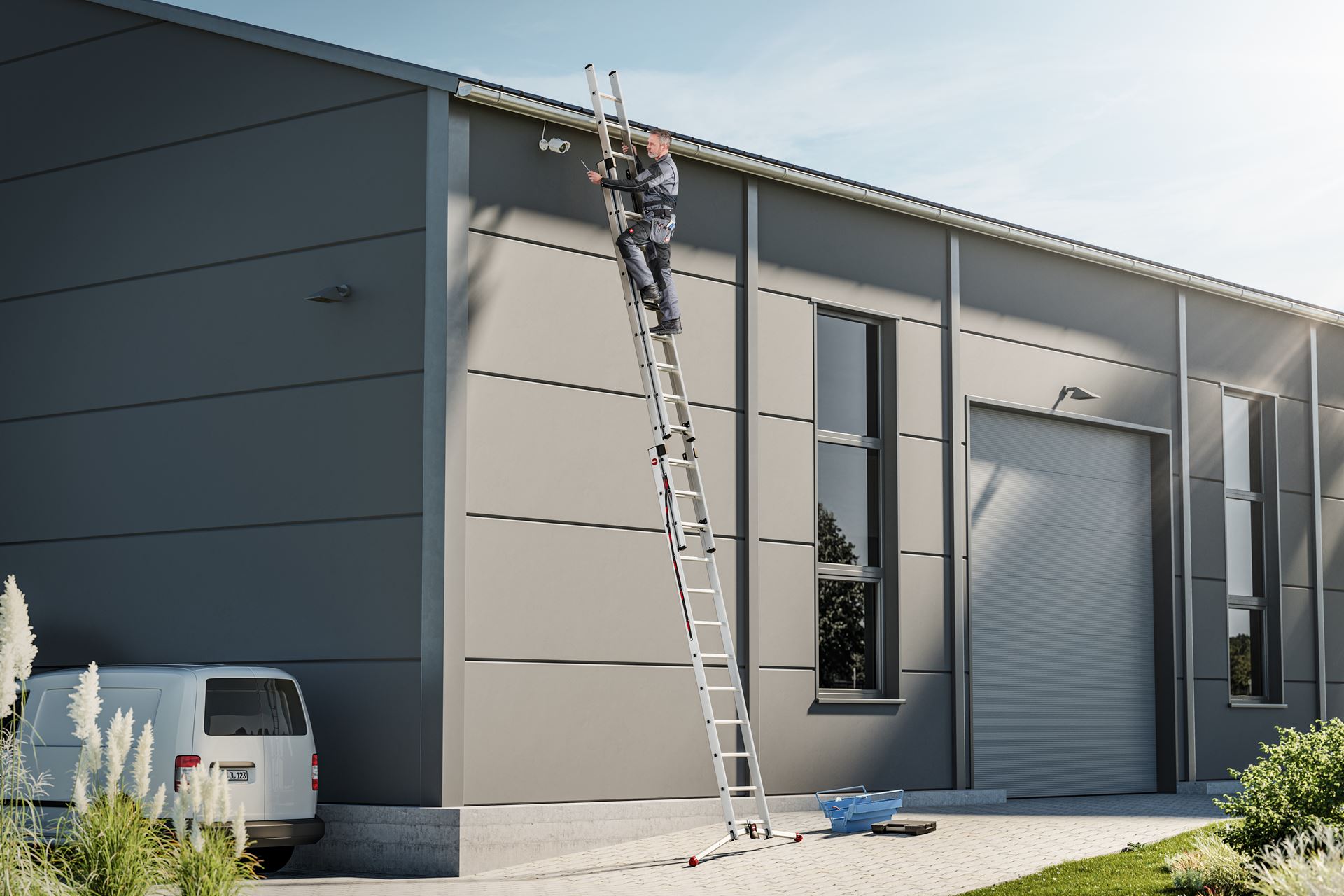 Hailo hailo s100 profilot (5*) aluminium - Ladders - 3-delig S100-profilot-3-x-12-treden