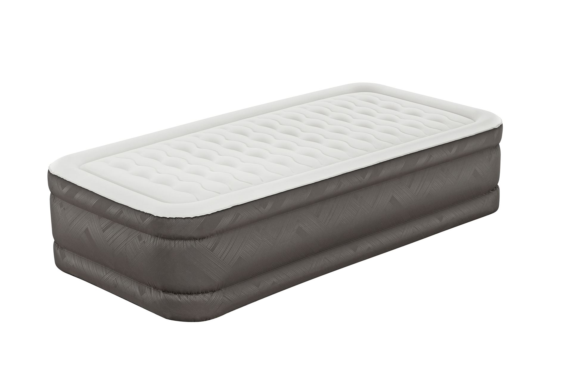 Bestway luchtbed 'Fortech Twin' - 191x97x46 cm - met ingebouwde pomp - bruin/grijs Bestway-1-91m-x-97cm-x-46cm-Fortech-Air-Mattress-Twin-Built-in-AC-pump