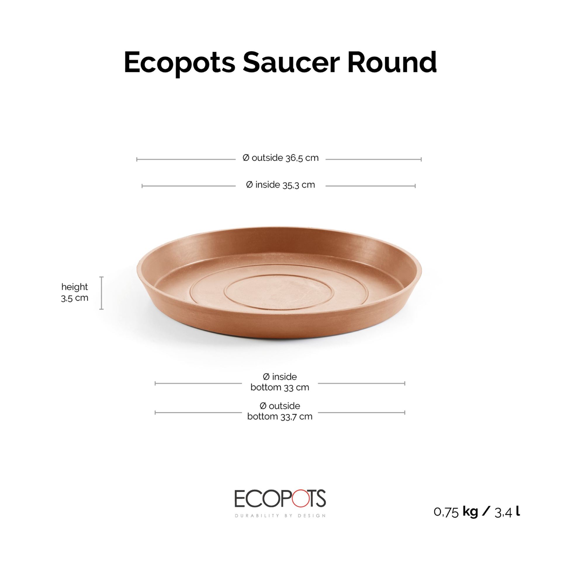 Ecopots-onderschotel-rond-terra-40-cm-H3-5-cm