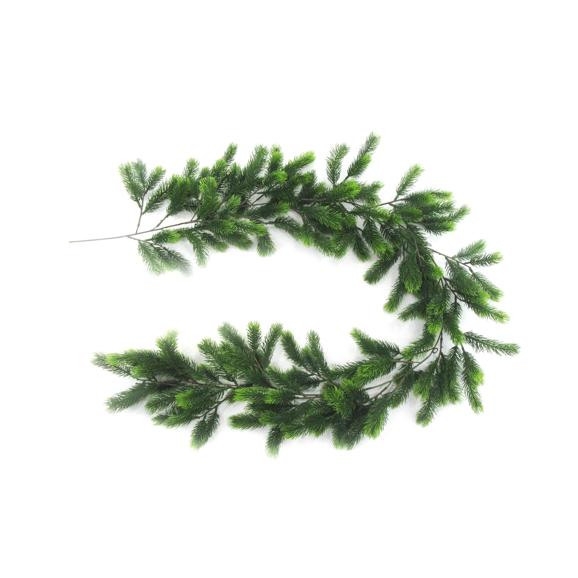 Alpha-Green-garland-two-tone-PE-l170cm-d25cm