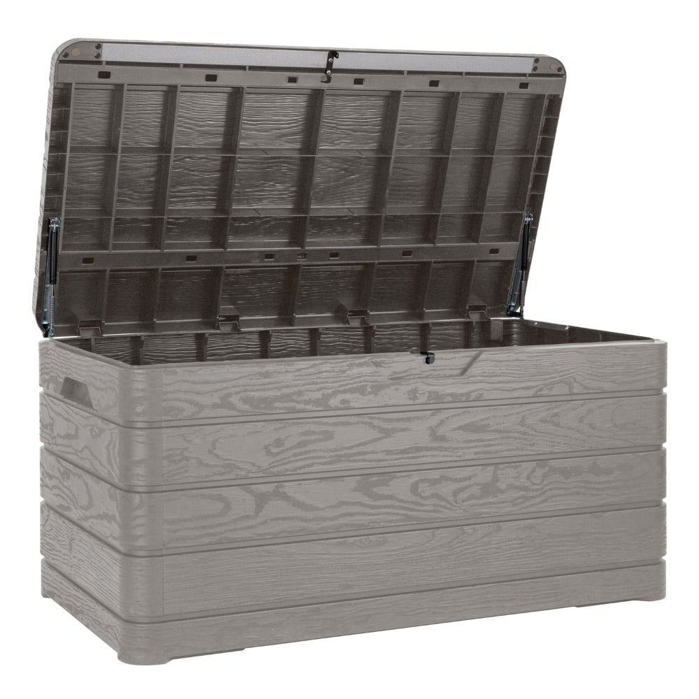 Toomax Dolomiti Cushion Box - 500L - Warm Grey - Stylish design - Inside size 128.5 x 67.5 x 62 cm - Outside size 129 x 64 x 70 cm