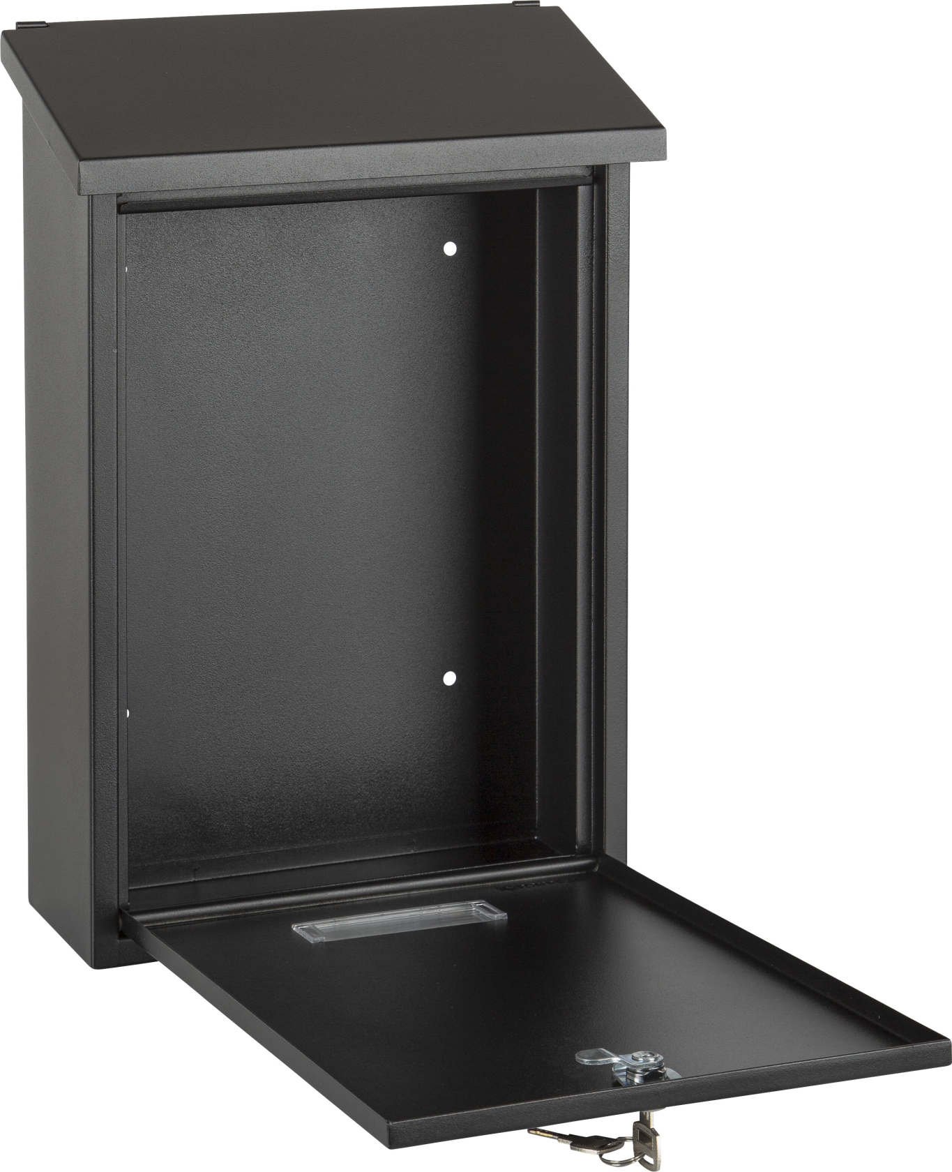 Practo Garden mailbox Dublin matt black - in painted steel - 10x25x39,6cm - RAL 7020 MAT