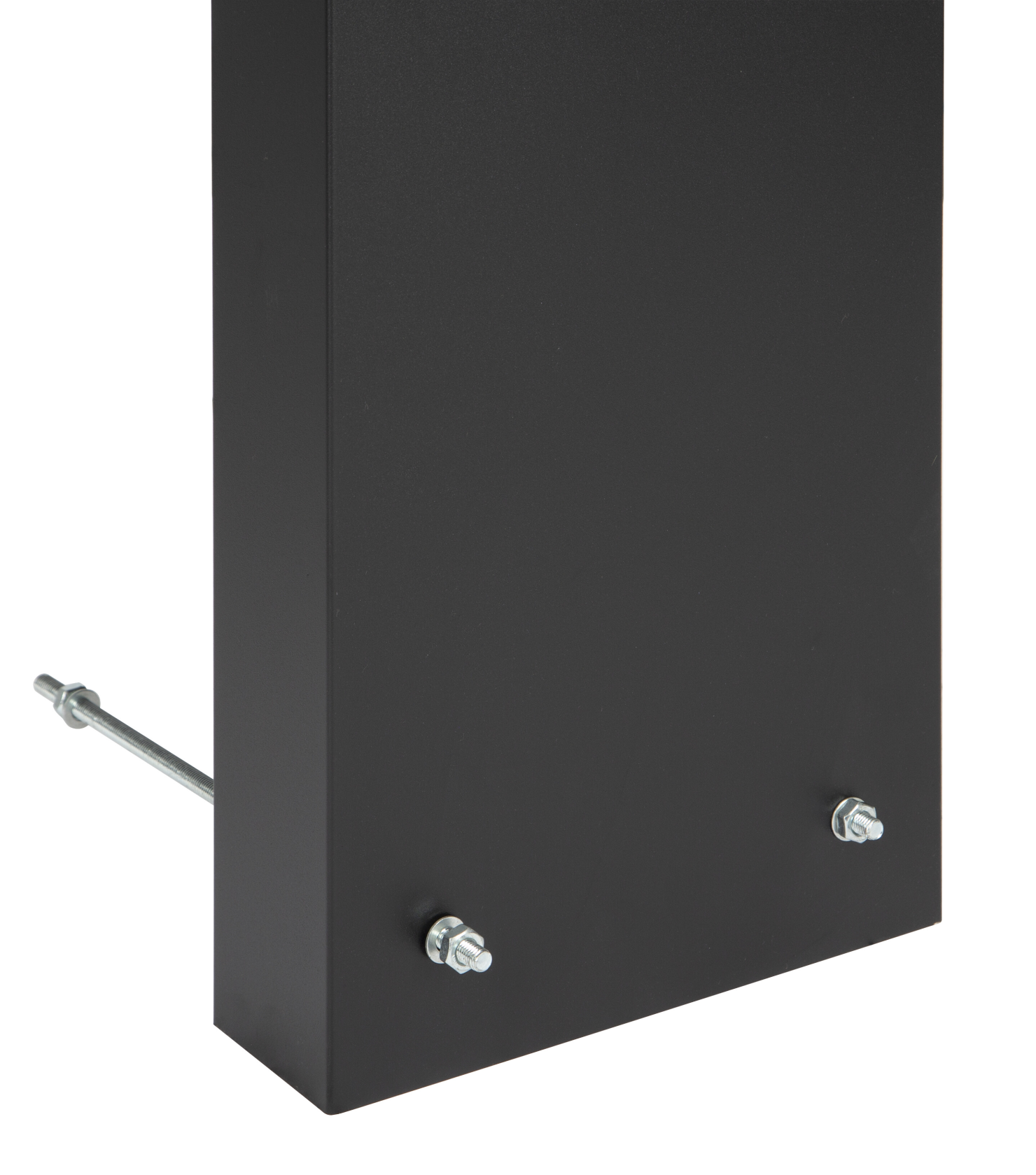Practo Garden Letterbox stand - matte black - 7,5x25x170cm - RAL 9005