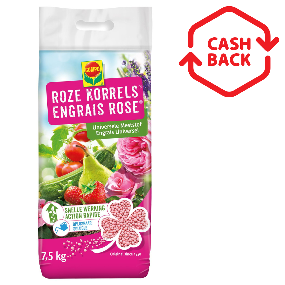 Compo universele meststof - roze korrels - 7,5 kg