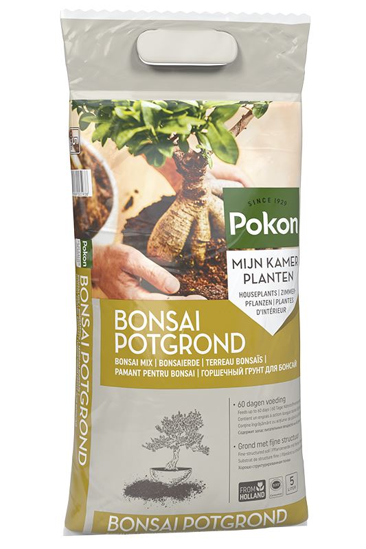 Pokon Potgrond Bonsai 5L - Kamerplanten Potgrond - Geschikt voor Bonsai - Fijne Structuur - 60 Dagen Voeding