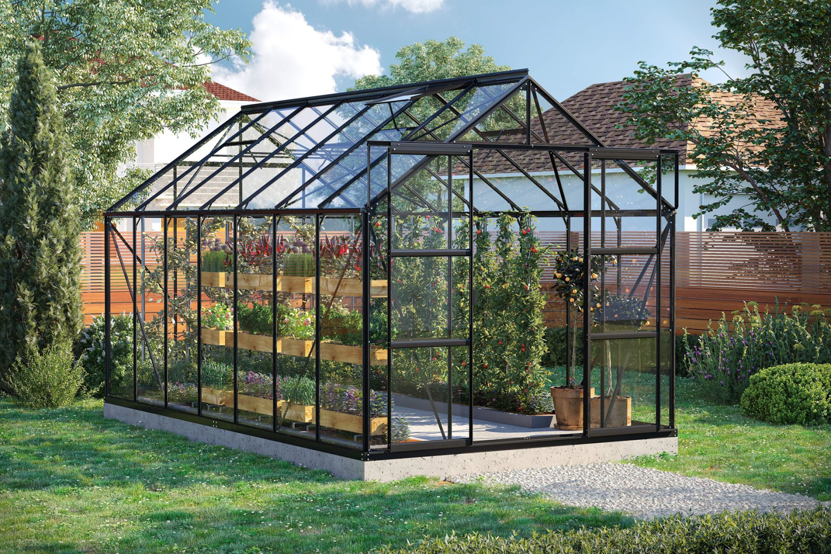 Vitavia Uranus serre - 11,5m2 - Zwart