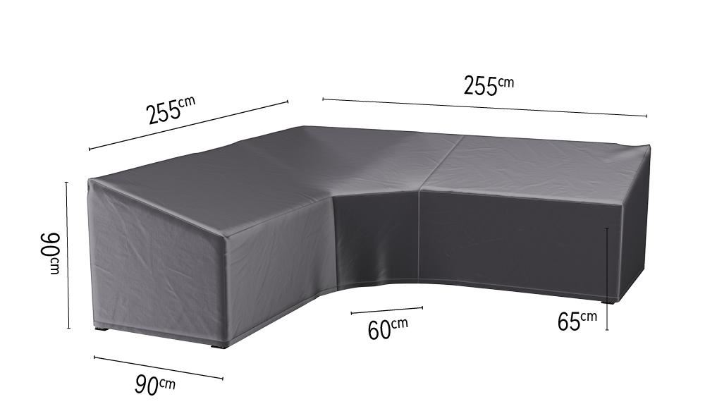 aerocover-loungesethoes-L-Trapeze-255x255x90xH65-90-HB-antraciet
