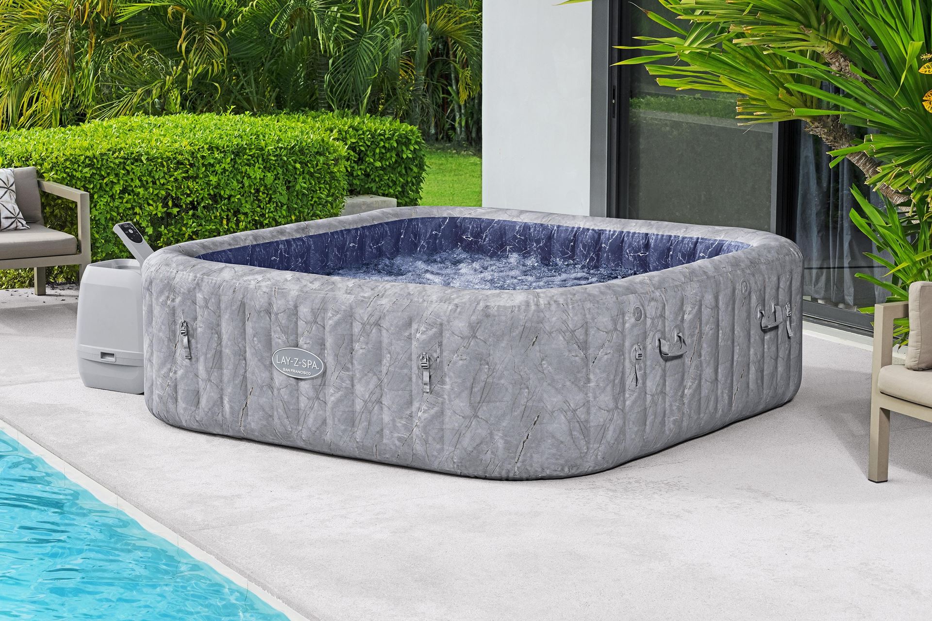Lay-Z-Spa-Hydrojet-San-Francisco-model-2025-met-Maxhold-EnergySense-Ultra-Fit-Smart-tot-7-personen-230x230x71cm