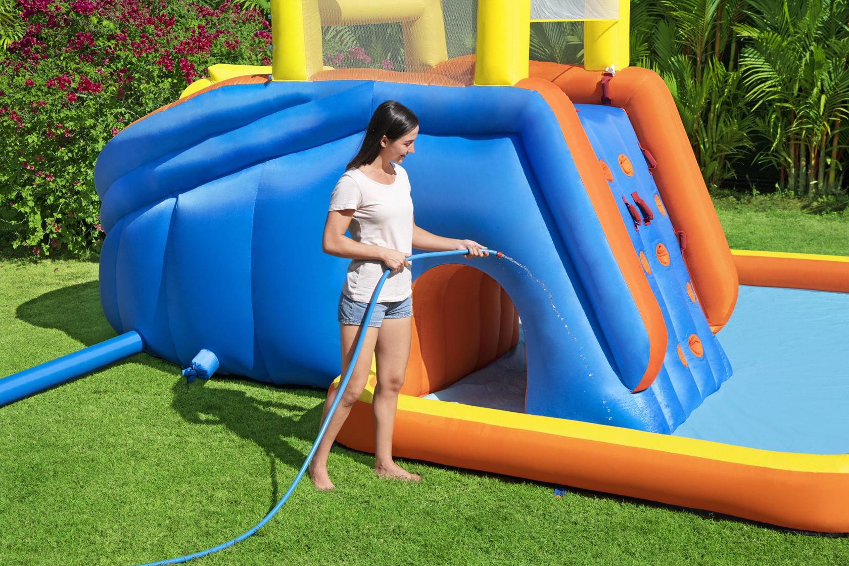 Bestway opblaasbaar waterpark H2OGO! Super Speedway - L551 x B502 x H265 cm