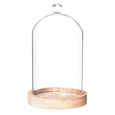 Stolp-met-houten-voet-D12xH19cm