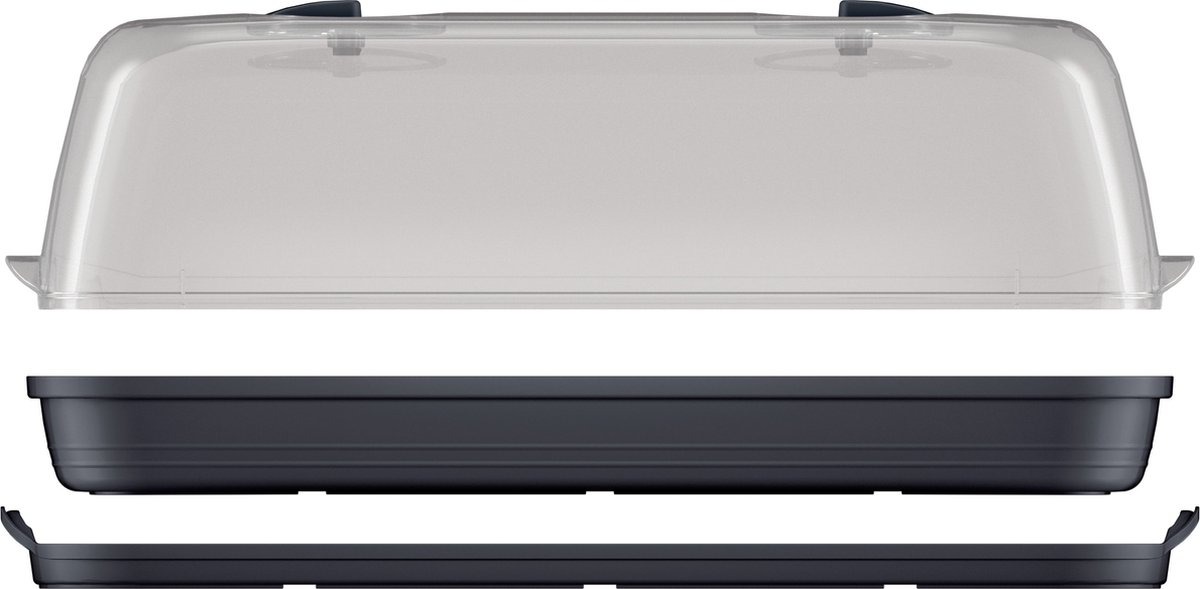 Prosperplast Respana Table Greenhouse / Propagator - 51.5 x 19.6 x 18.5 cm - Anthracite