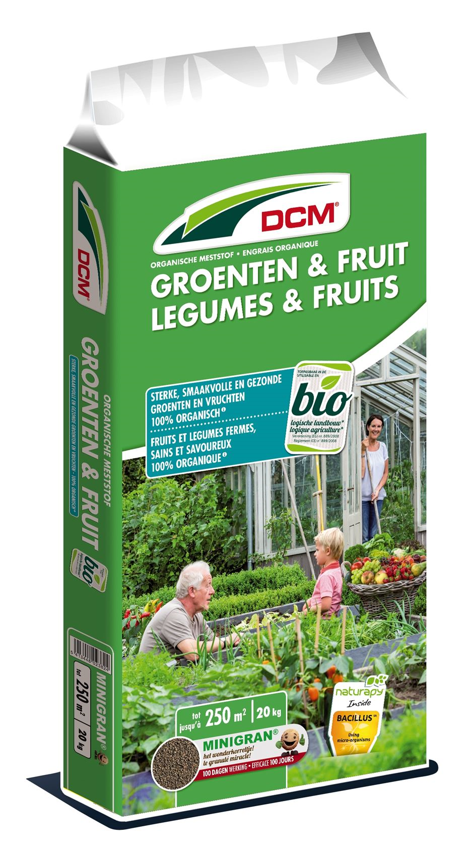 DCM meststof voor groenten & fruit – 20 kg – voor 250 m² – bio
