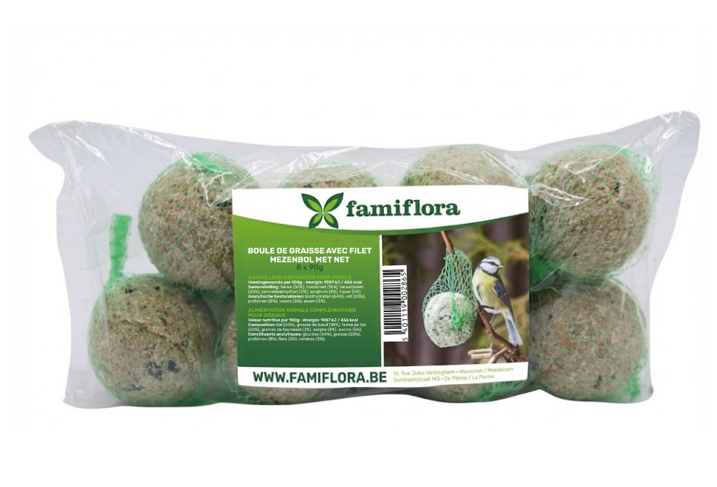 Famiflora Set of 8 suet balls with net - 8x90g