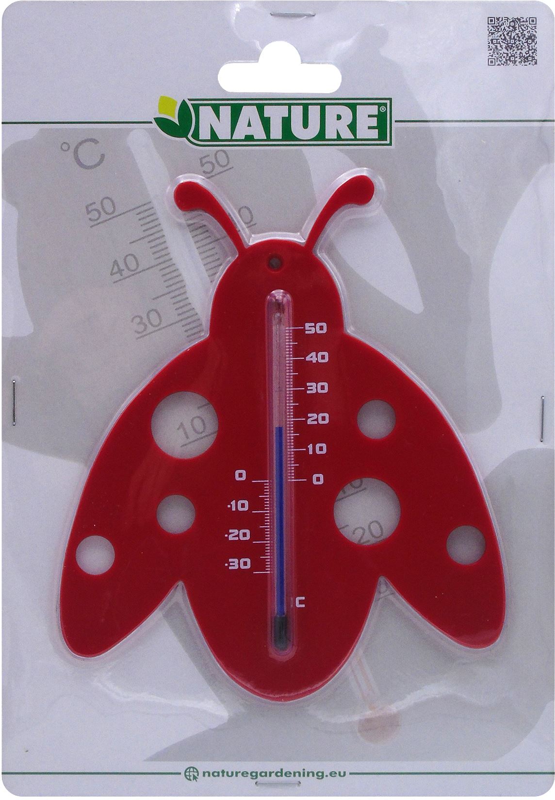 Muurthermometer-kunststof-rood-lieveheersbeestje-15x12x0-3cm