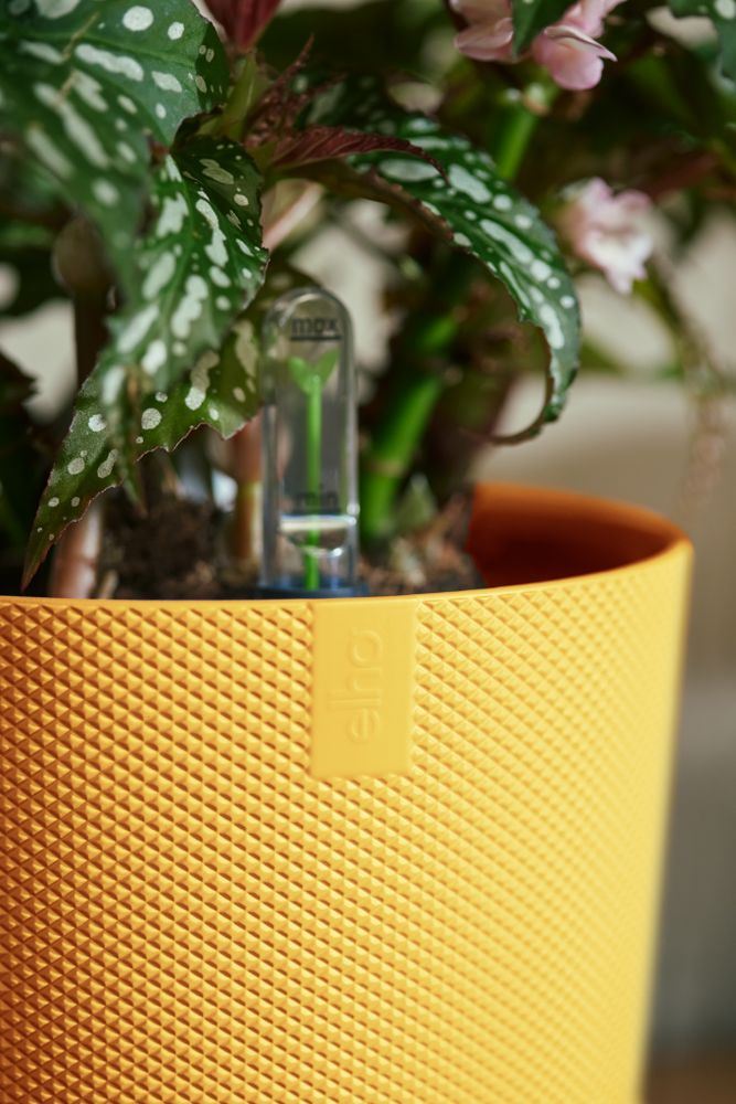 Bloempot-jazz-rond-23cm-amber-geel
